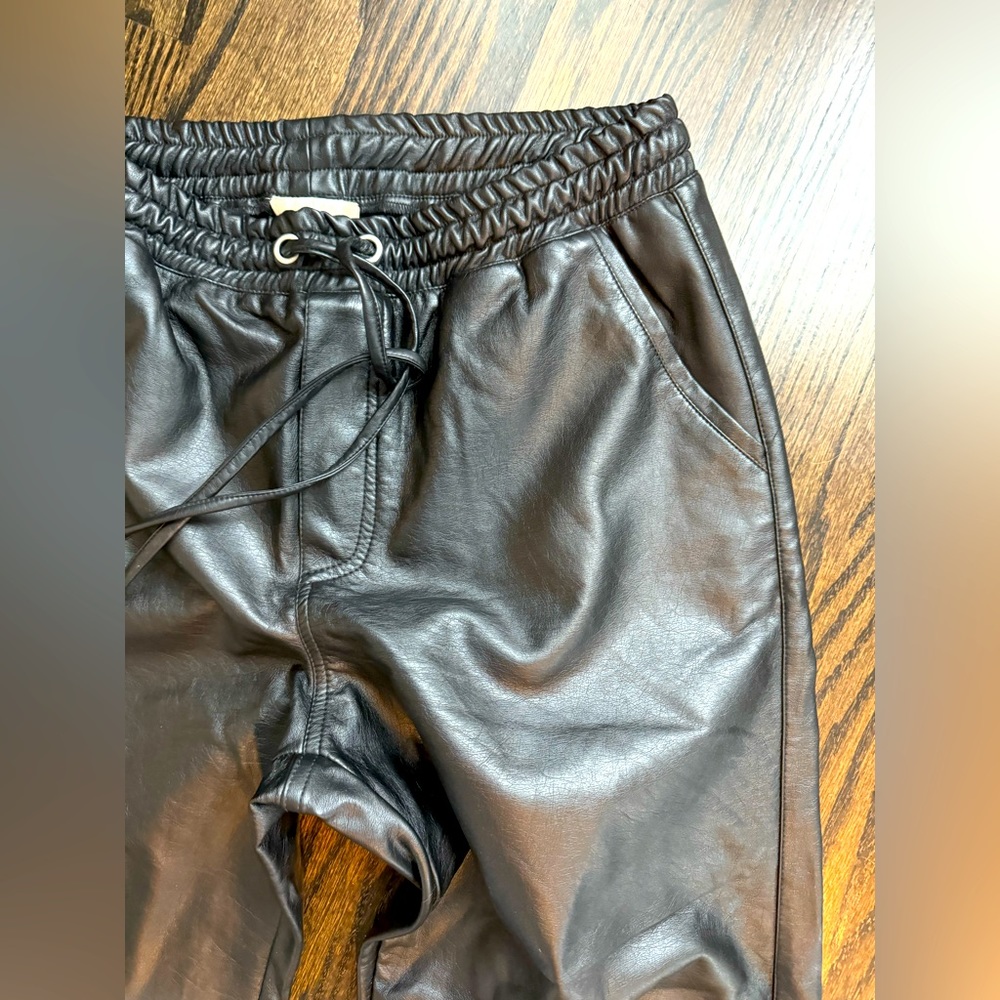 Altar’d State Black Leather Joggers - M